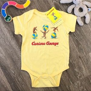 Baby Curious George Yellow Onesie